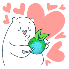 [LINEスタンプ] 地球愛、クマ (GomGoo)