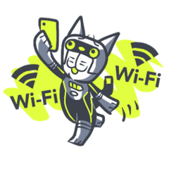 [LINEスタンプ] ヴァリ猫ビット スマホ編