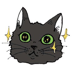 [LINEスタンプ] 黒猫ジョナサンのスタンプ 1