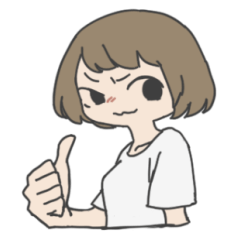 [LINEスタンプ] 無地ガール