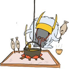 [LINEスタンプ] 乱髪兜くんの生活