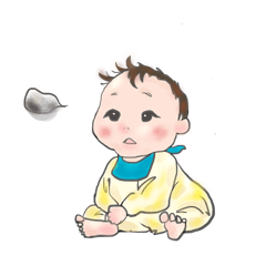 [LINEスタンプ] 赤ん坊と犬
