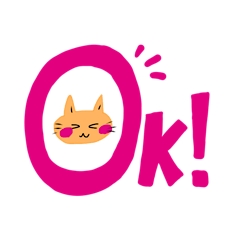 [LINEスタンプ] いつも笑顔の猫 4月