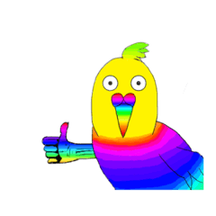 [LINEスタンプ] ゲーミングカラーのインコ