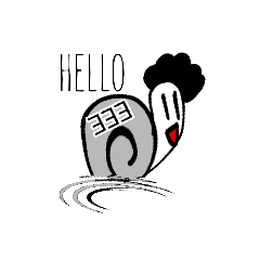 [LINEスタンプ] アフロな蝸牛