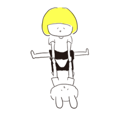 [LINEスタンプ] 金髪きのこと愉快なうさぎさんのスタンプ