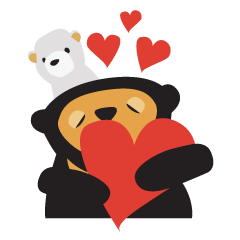 [LINEスタンプ] マレー熊の家族