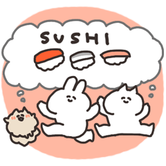 [LINEスタンプ] 寿司とうさちゃん