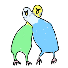 [LINEスタンプ] インコのぽこちゃんとぴこりーの