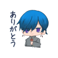 [LINEスタンプ] 青髪くんと金髪くん
