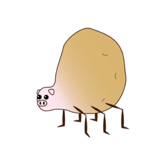 [LINEスタンプ] ジャガ豚虫