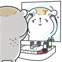 [LINEスタンプ] ハゲ気味のくま