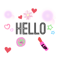[LINEスタンプ] Girls Make and Flowers